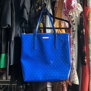 Kate Spade Royal Blue Patent Leather Tote Purse